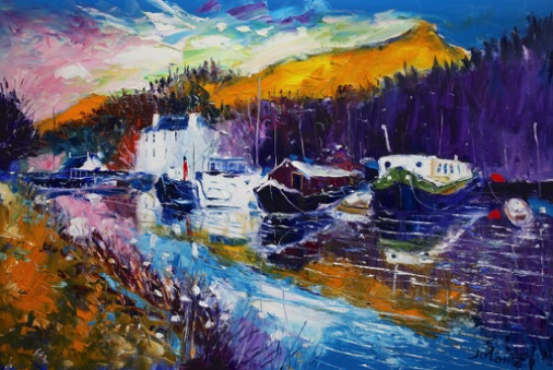 Autumnlight at Bowling Forth of Clyde Canal 
24x36
£7300